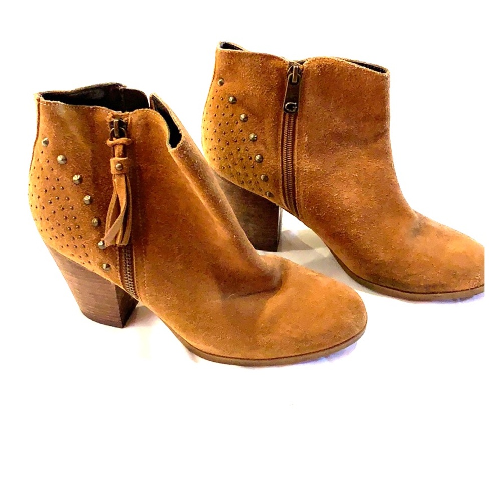Guess tan leather booties